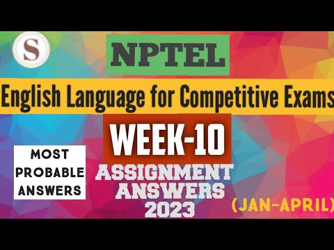 nptel week 10 assignment answers 2023