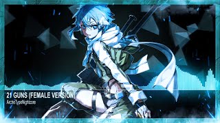 【Nightcore】21 Guns - Green Day (Female Version)