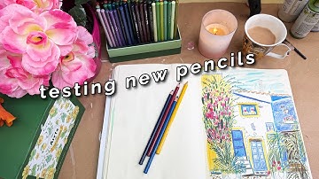 Trying New Supplies 🌺 | Swatch & Sketch 🌈 | Arrtx 126 Colored Pencils Set