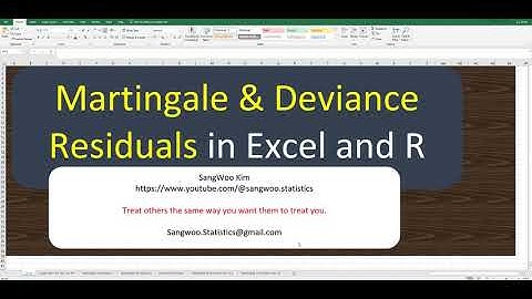 293 Martingale and Deviance Residuals for Cox PH in Excel and R