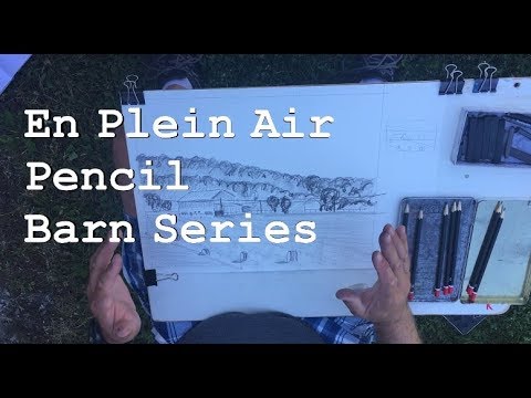 How to Draw Outdoors; Pencil Drawing, Barn Series - YouTube