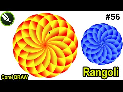 Rangoli in Corel Draw How To Create Rangoli in CorelDraw #056 - YouTube