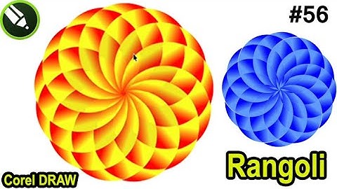 Rangoli in Corel Draw  How To Create Rangoli in CorelDraw #056