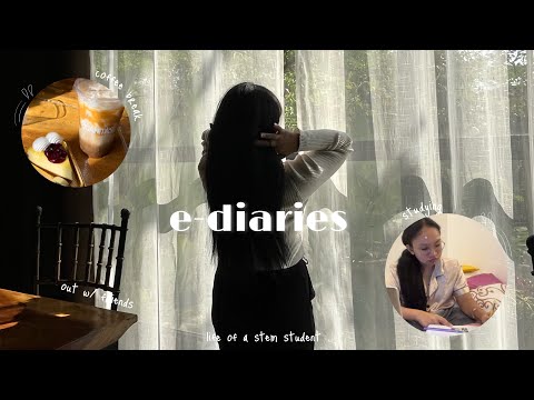 e-diaries | life of a stem student🪻studying + watching, out w/ friends, coffee break