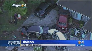 Serious Head-On Collision In Hialeah Sends 2 To The Hospital