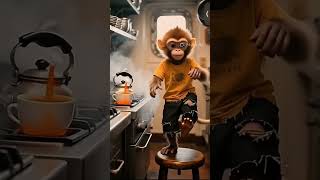 Little cute monkey #monkey #monkeyvideo