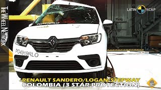 Renault Sandero/Logan/Stepway Safety Tests Latin NCAP | December 2019 (Colombia – 3 Star Adult)