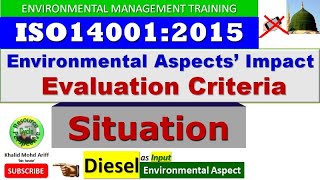 ISO14001 Aspects' Impact Evaluation for Diesel - SITUATIONS