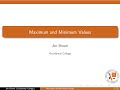 12. Maximum and Minimum Values flipped class video