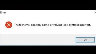 حل مشكله the filename directory name or volume label syntax is   عند تثبيت لعبه او برنامج incorrect