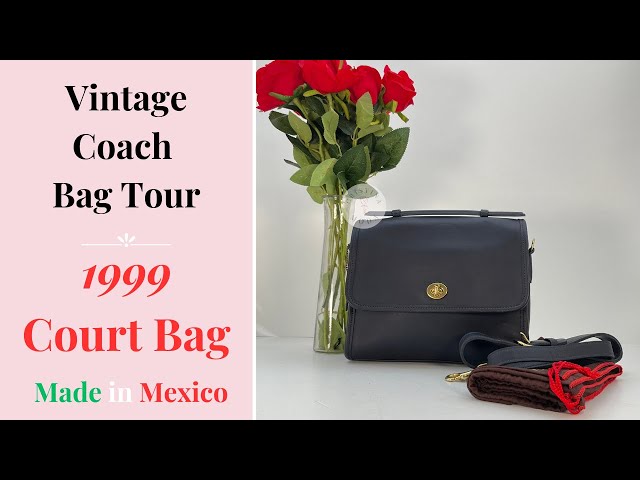 Vintage Coach Bag Tour | 1999 Navy Court Bag | Cristina Moda