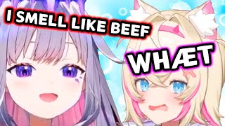 Biboo: I smell like beef - Mococo: Whæt