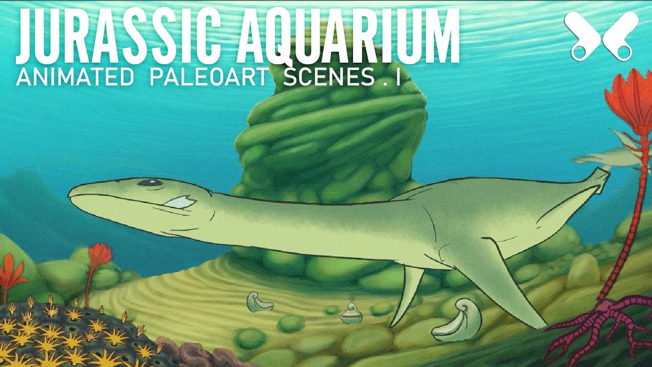 JURASSIC AQUARIUM. Animated Paleoart Scenery