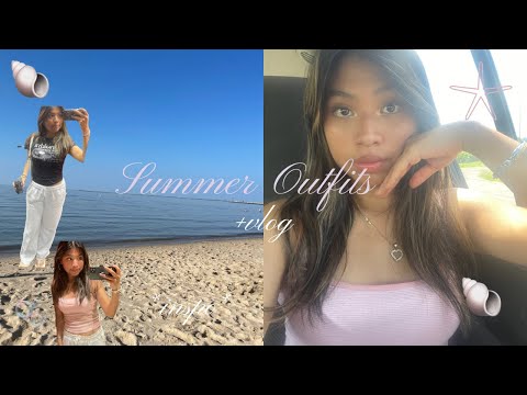 Summer outfit inspo + vlog °.🐚⋆❀˖°