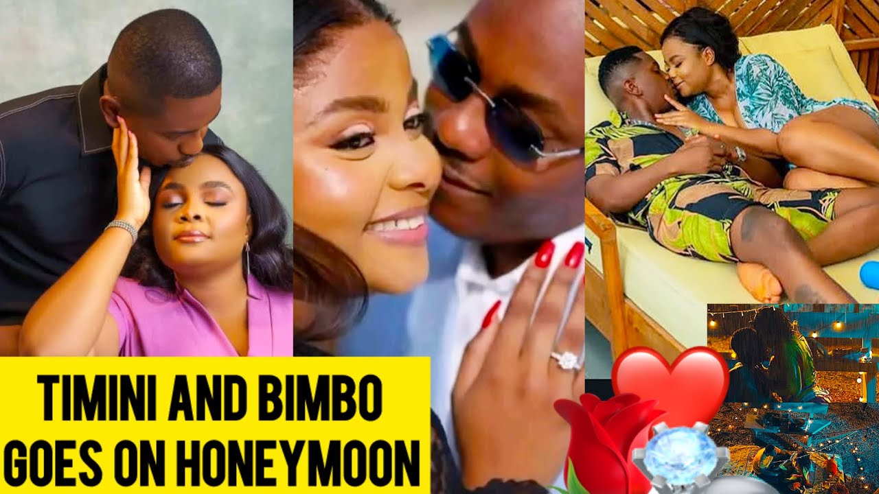 Newly wed Timini Egbuson and Bimbo Ademoye on honeymoon ex VJ Adam’s in tears 😭 