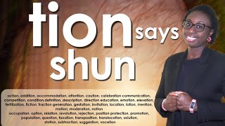 Tion Word Family Tion Says Shun