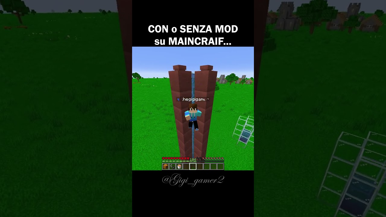 CON o SENZA MOD su MAINCRAIF...🥀💔 #minecraft