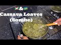 How to cook  cassava leaves sombe