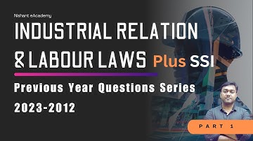 upsc epfo apfc 2023 industrial relations and labour laws all questions - solution | Nishant eAcademy