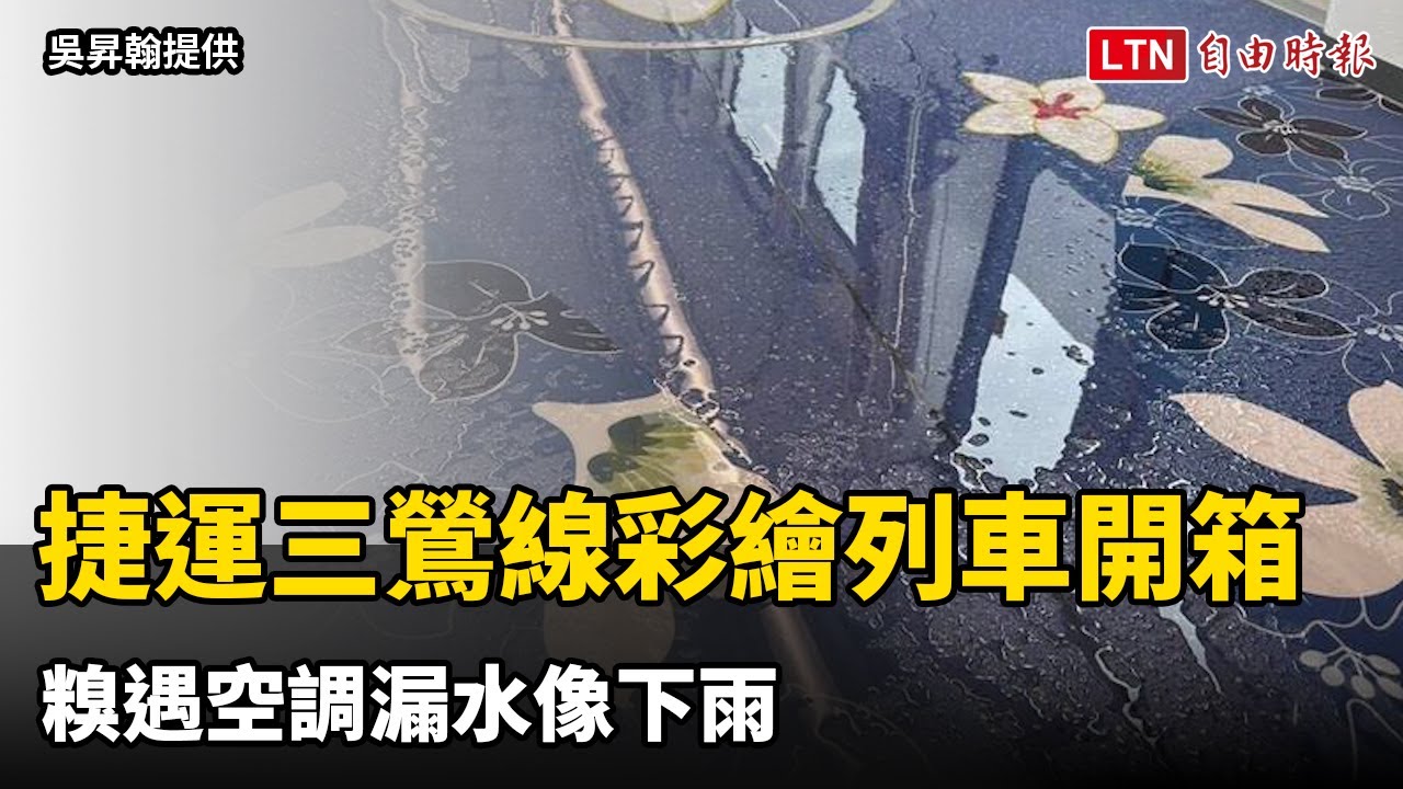 捷運三鶯線彩繪列車開箱 糗遇空調漏水像下雨