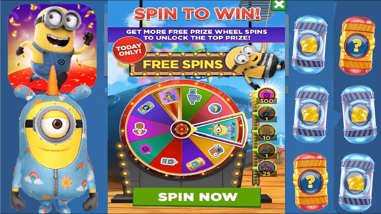Minion Rush SPIN TO WIN ! ONLY PRIZE POD SPINS fullscreen gameplay walkthrough iOs / android