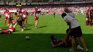 TOP 14 - Rémi Lamerat fair play dit à l'arbitre qu'il n'y a pas faute sur lui