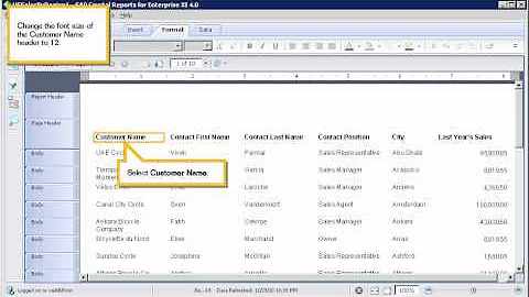 Copy the formatting of an object: Crystal Reports for enterprise 4.x