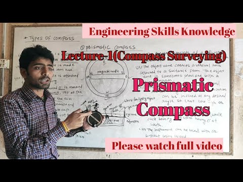 Part-1 !Compass Surveying! Types of Compass!Prismatic Compass!Name of Parts in Compass !#engineering