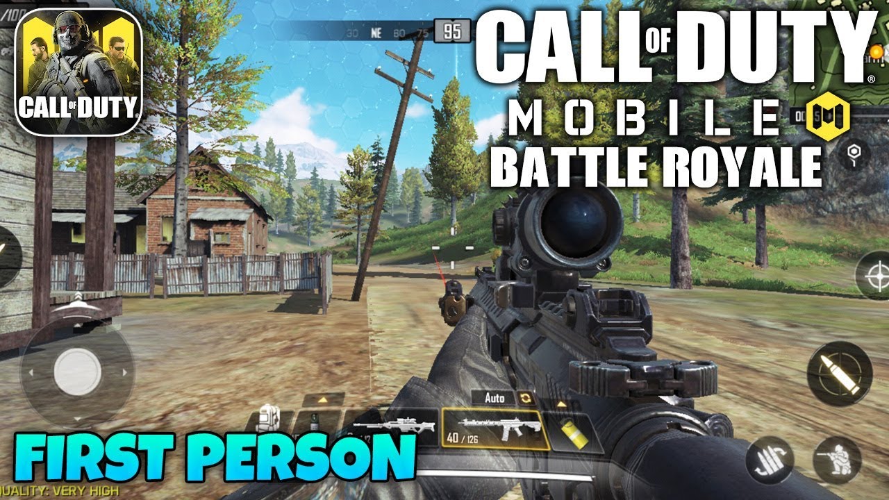 CALL OF DUTY MOBILE - BATTLE ROYALE FIRST PERSON MODE GAMEPLAY - 