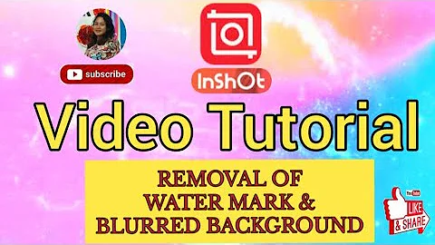 inshot tutorial | how to remove watermark and blurred background