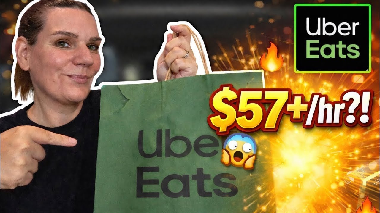 РАБОТАЮ НА 12 ЗАКАЗАХ ДОСТАВКИ UBER EATS | Транспортный хаос = ВЫСОКАЯ ОПЛАТА $57+ В ЧАС