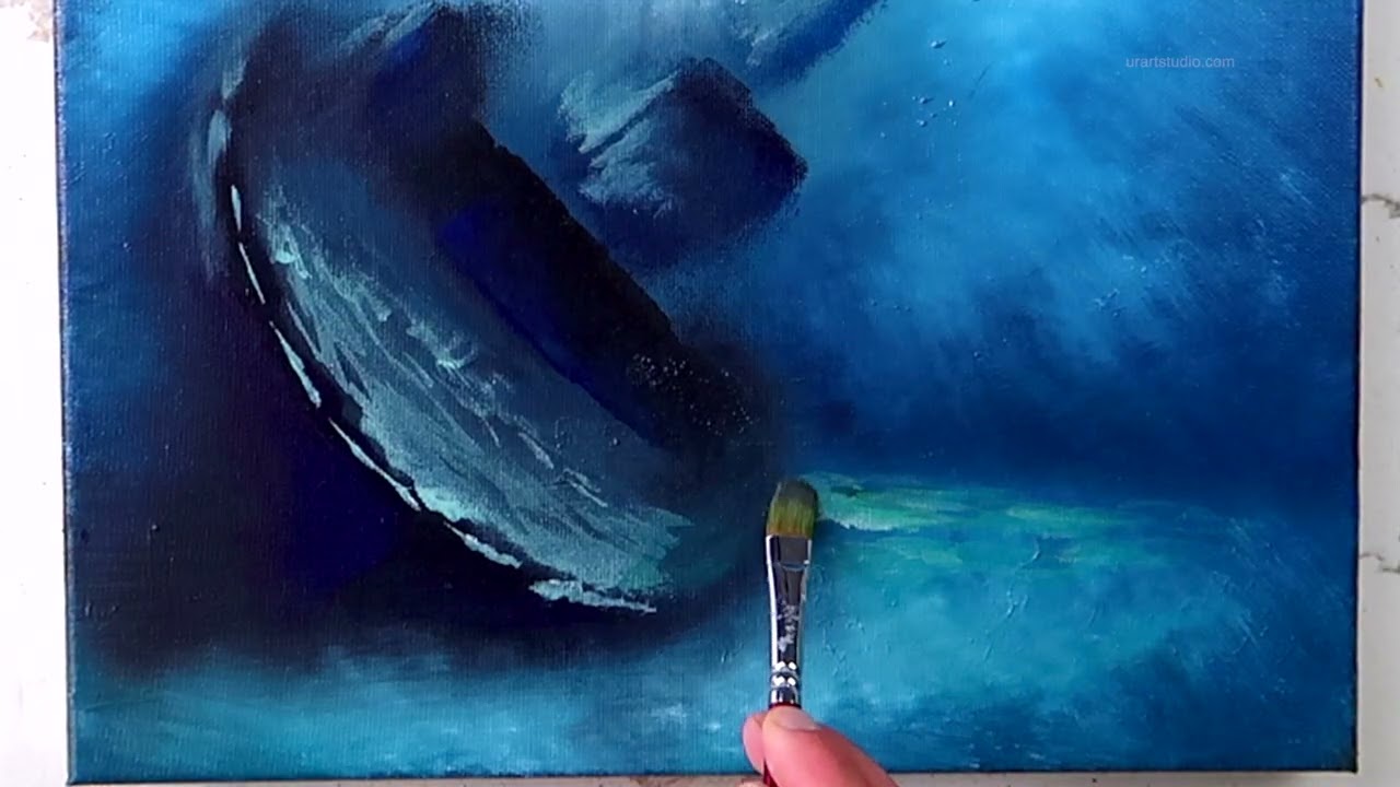 Sunken Shipwreck with Diver 🌊 Acrylic Painting Tutorial | Step by Step 