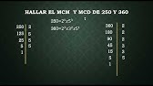 Maximo Comun Divisor 360 Y 450 Youtube Maximo Comun Divisor 360 Y 450 Youtube