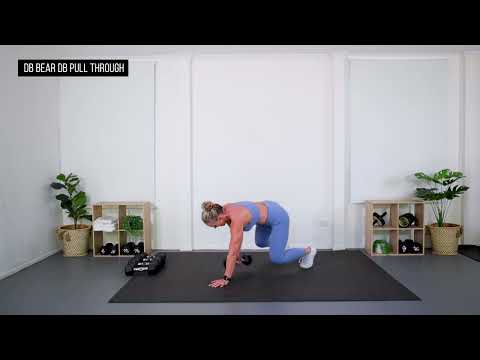 Bear Dumbbell Pullthrough