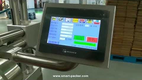Automatic carton box top flat surface high accuracy labeling machine fast speed video