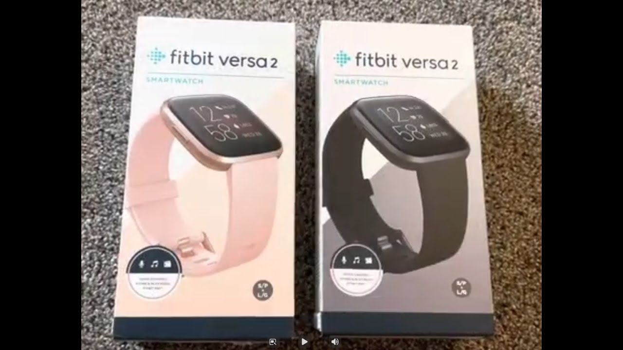 Fitbit Versa 2 Black & Rose Gold Pink - Unboxing