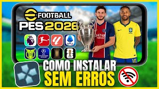 COMO INSTALAR O PES 2026 DE PPSSPP EM QUALQUER CELULAR (LINK DIRETO) ✅