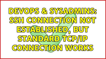 DevOps & SysAdmins: SSH connection not established, but standard TCP/IP connection works