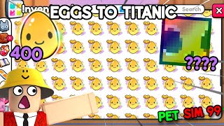 I TURNED 400 Emoji Eggs INTO a TITANIC And This HAPPENED In Pet Simulator 99!