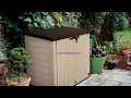 Keter Store It Out Max Outdoor Plastic Garden Storage Shed, 145.5 x 82 x 125 cm - Beige/Brown Keter Store It Out Max Outdoor Plastic Garden Storage Shed, 145.5 x 82 x 125 cm - Beige/Brown
