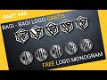 BAGI - BAGI LOGO MONOGRAM 2 DAN 3 HURUF | FREE DOWNLOAD #part40