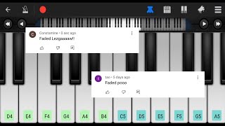 Faded - Alan Walker • Perfect Piano • Tutorial • Mobile/Phone screenshot 2