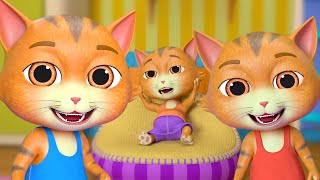 Five Little Kittens, Animal Cartoon and Fun Nursery Rhyme for Babies