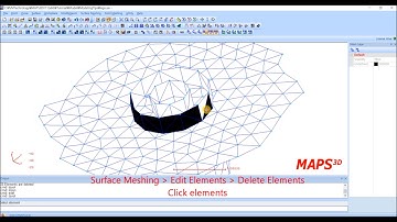 MAPS-3D V11 tutorial [Eng] : Modeler 6 : Mesh Editing-Intersection (Injection molding CAE software)