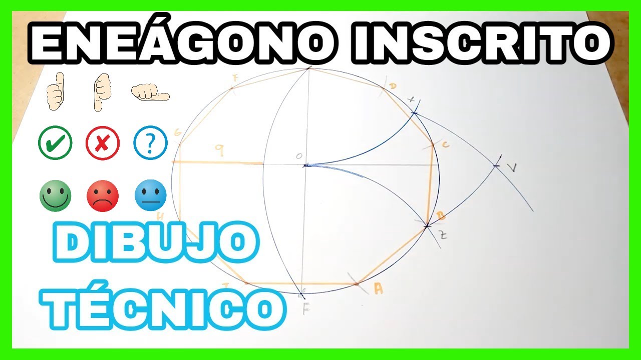 ENEÁGONO - inscrito en una circunferencia⭕ [RESUELTO ] - YouTube