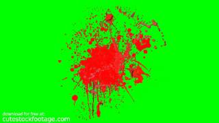 blood splatter 12 - HD chroma key footage