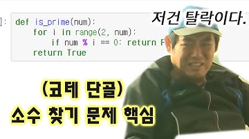 소수 찾기 문제 쉽지만 안보면 감점 당함; [코딩테스트 단골]