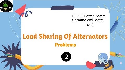 Load Sharing Of Alternators in Parallel | Problems | EE3602-Power System Operation and Control (AU)
