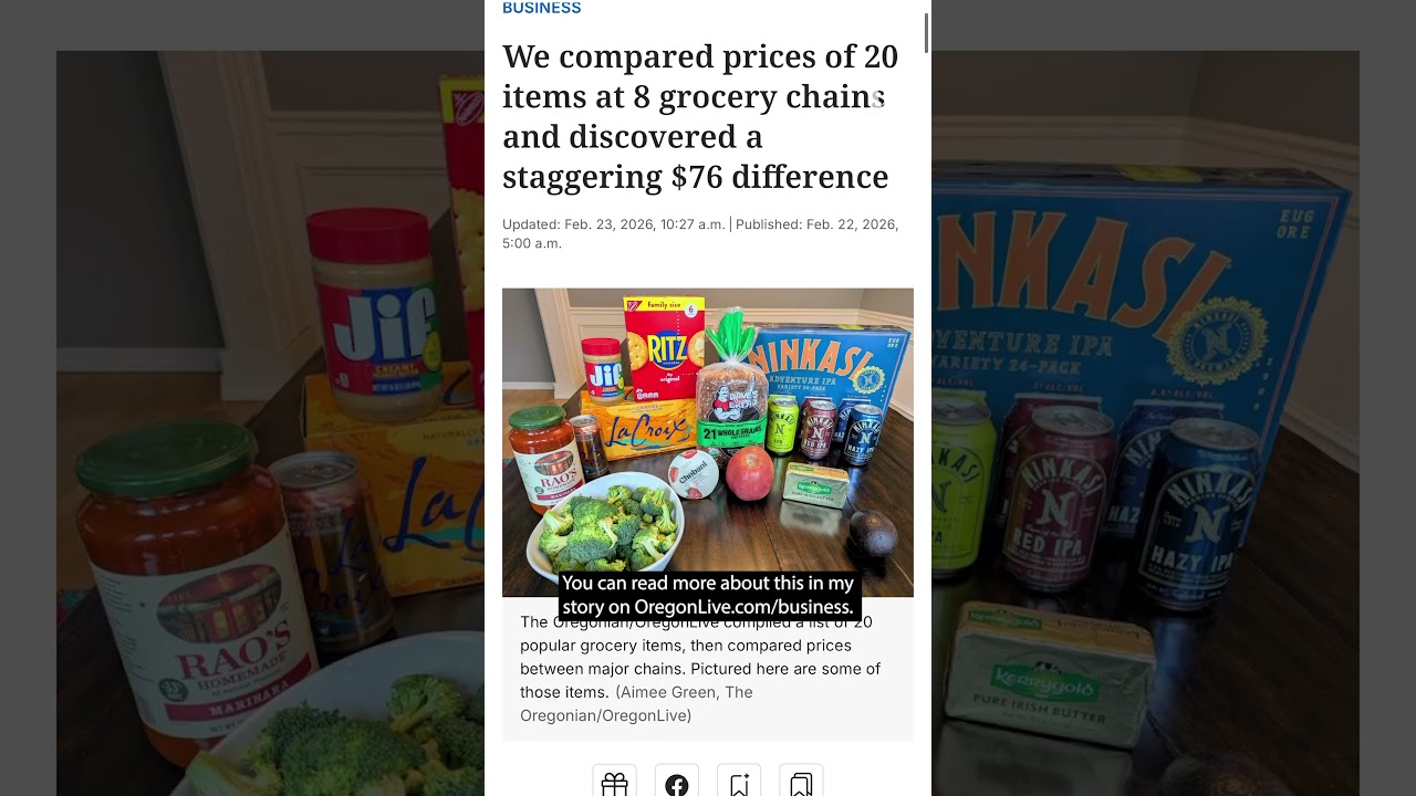 We compared prices of 20 items at 8 Portland-area grocery chains