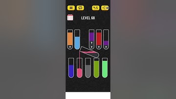 Water sort puzzle level 68#walkthrough #mindpuzzles